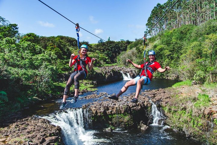 Big Island 9-Line Zipline Experience Plus Private Waterfall Swim - photo